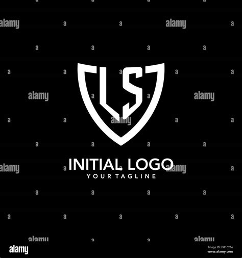 LS Monogram Initial Logo With Clean Modern Shield Icon Design