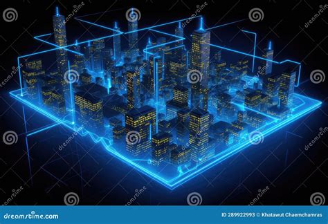 City Of Innovation Futuristic Technological Background Unveiling The