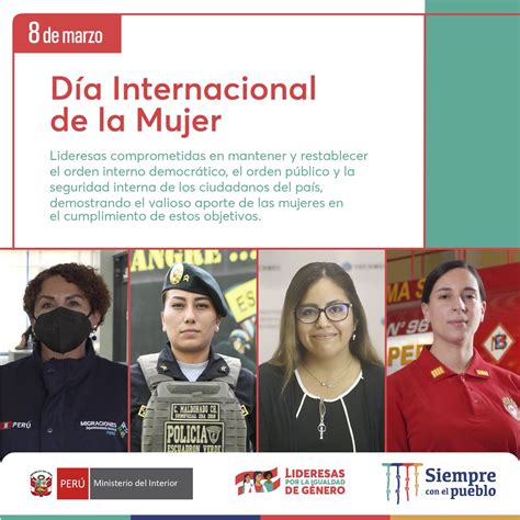 Ministerio Del Interior 🇵🇪 On Twitter Lideresasporlaigualdaddegénero Creemos Firmemente Que