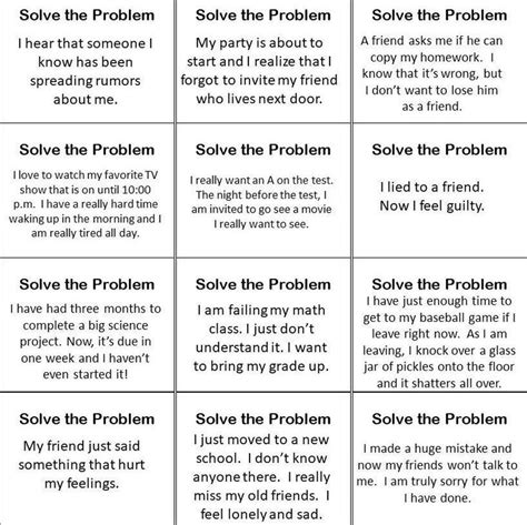 Problem Solving Worksheets Social Problem Solving Worksheets