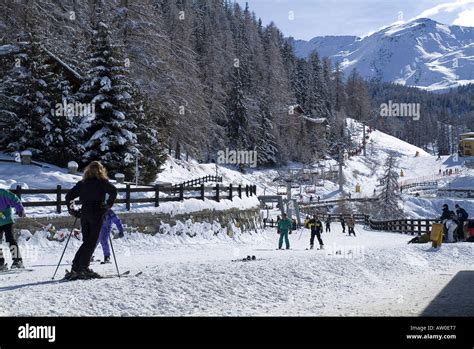 Chair Lift Gressan Pila Valle D Aosta Italy Stock Photo Alamy