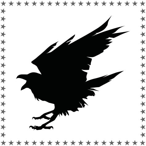 Crow Silhouette illustration, Crow Silhouette, Crow Silhouette art on ...