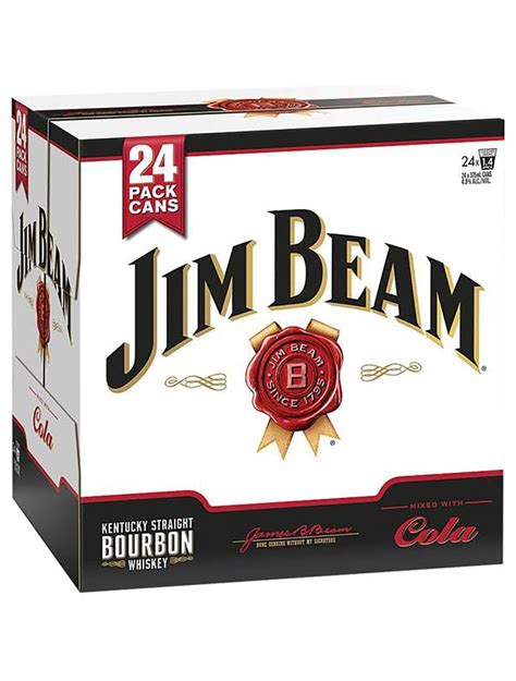 Jim Beam White And Cola Cans Cubes 375ml Case Of 24 Mybottleshop