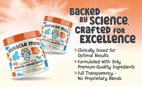 Miracle Moo Suplemento De Calostro Para La Salud Intestinal