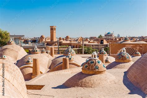 Panoramic Roof View Of The City Of Kashan Iran The Roof Of Sultan