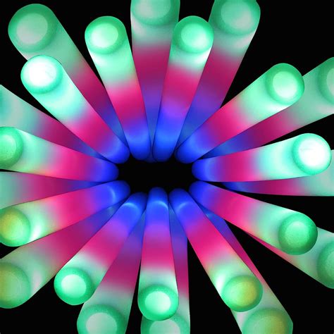 Shqdd Glow Sticks Bulk 100 Pcs Led Foam Sticks Foam Glow Sticks For