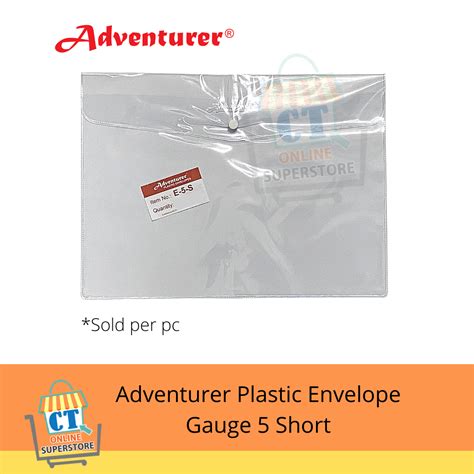 Adventurer Plastic Envelope Gauge Short Sold Per Pc Lazada Ph