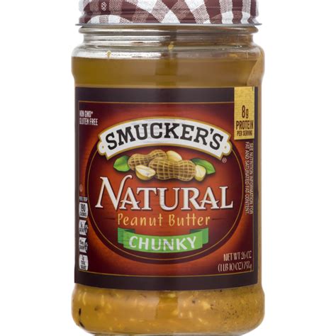 Smuckers Peanut Butter Chunky Natural 26 Oz Instacart