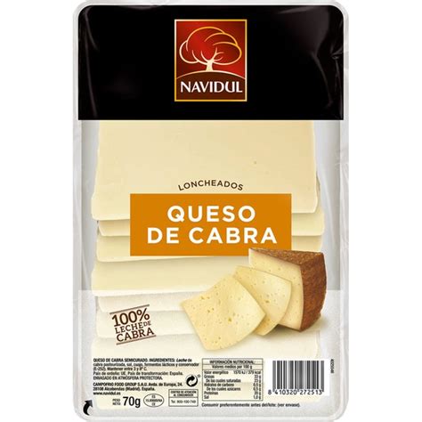 Queso De Cabra Semicurado Elaborado Con Leche Pasteurizada En Lonchas