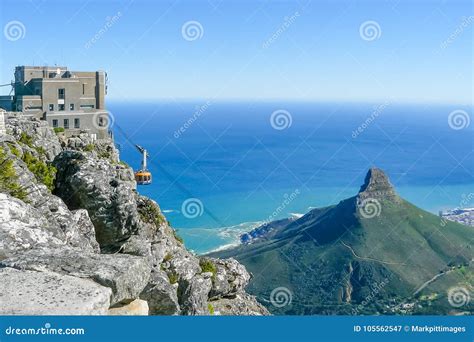 Cableway of Table Mountain Cape Town South Africa Aerial View Editorial ...