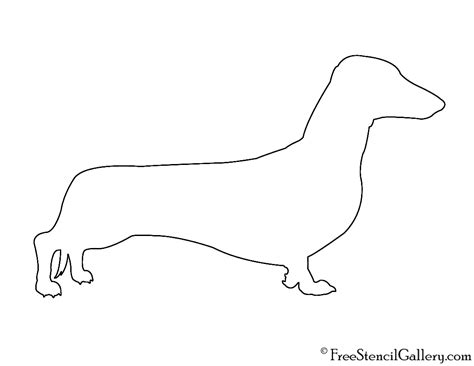 Dachshund Silhouette Stencil | Free Stencil Gallery