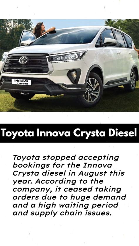 Toyota Innova Crysta Diesel Bookings Re Opening Soon Auto News