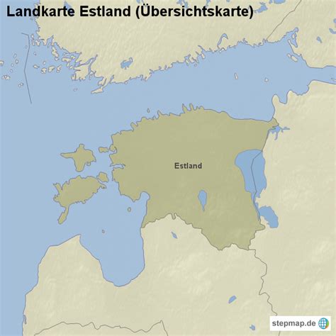 Stepmap Landkarte Estland Übersichtskarte Landkarte Für Estland