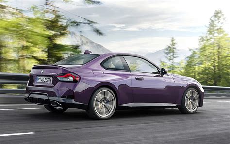 2022 Bmw M240i Side View Exterior Purple Coupe New Purple M2 Bmw