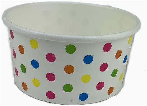 Amazon Worlds Paper Ice Cream Cups Polka Dot Paper Yogurt Cups Oz