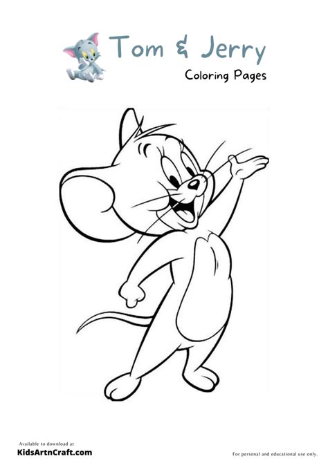 Printable Tom And Jerry Coloring Pages