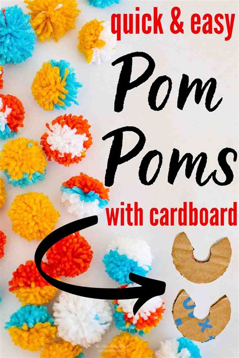 Quick And Easy Pom Poms All You Need Is Yarn And A Bit Of Cardboard