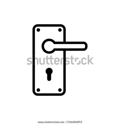 Door Handle Icon Vector Sign Symbols Stock Vector Royalty Free