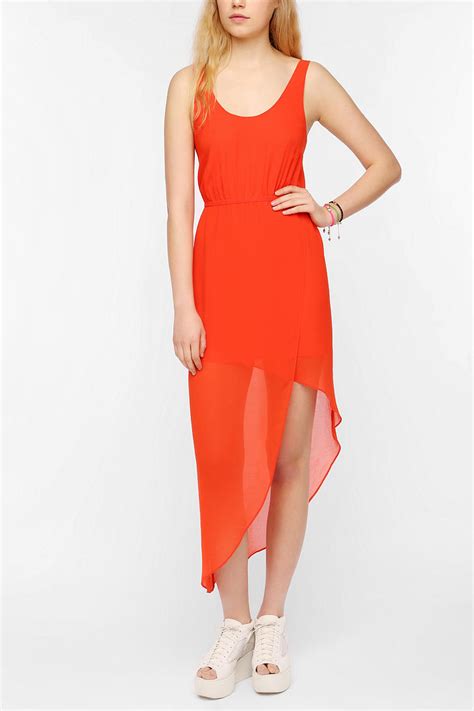 Lyst Urban Outfitters Silence Noise Lauryn Highlow Maxi Dress In Orange