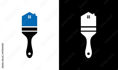 Home Painting Vector Logo Design Home House Painting Service Coloring