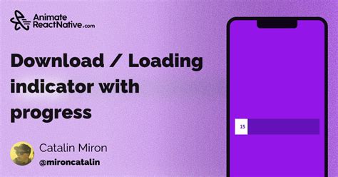 React Native Animations Download Loading Indicator With Progress