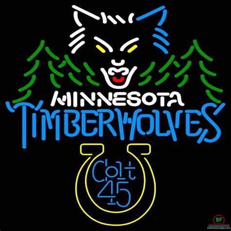 Custom Colt 45 Minnesota Timber Neon Sign Nba Teams Neon Light Cute