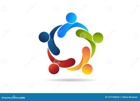 Logo Teamwork Flower People Vector 138666075