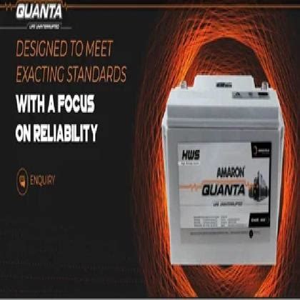 730watt 12V Quanta Battery SMF VRLA Amaron Quanta Amara Raja Batteries