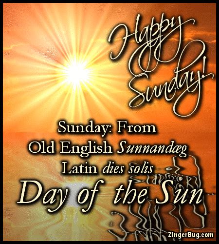 Happy Sunday Day Of Sun Glitter Graphic, Greeting, Comment, Meme or GIF