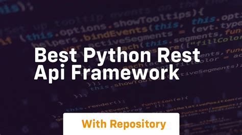 Best Python Rest Api Framework YouTube