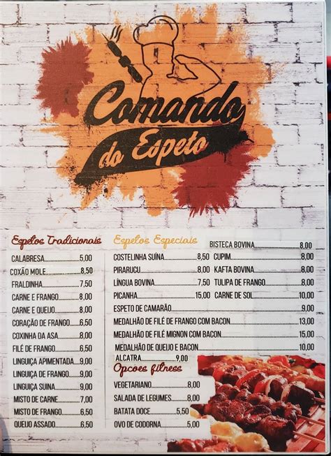 Menu Em Comando Do Espeto Restaurante Manaus