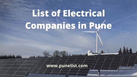 List Of Top Electrical Companies In Pune Punelist