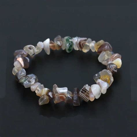 Armbånd Agat Botswana krystal sten chips Natural Agate Botswana