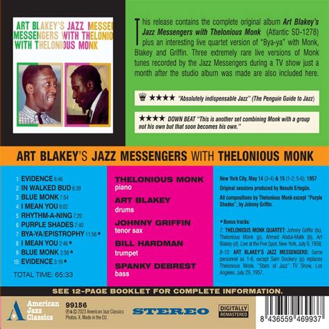 With Thelonious Monk Jazz Messengers