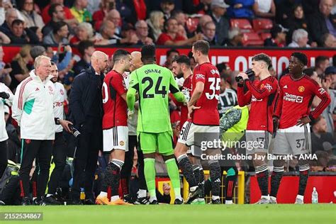 Erik Ten Hag The Head Coach Manager Of Manchester United Instructs