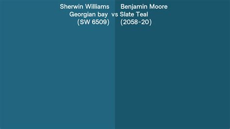 Sherwin Williams Georgian Bay SW 6509 Vs Benjamin Moore Slate Teal