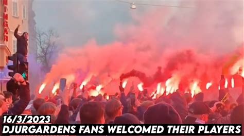 Djurgardens Fans Welcomed Their Players Djurg Rden If Vs Lech Poznan