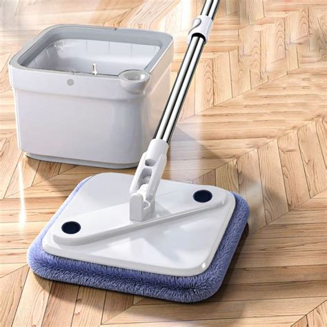 Joybos Spin Mop With Bucket Hand Free Lazy Squeeze Mop Automatic Magic