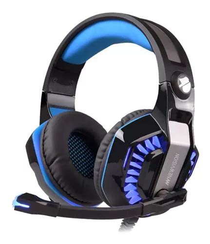 Auriculares Gamer Newvision Nw Pro Negro Y Azul Env O Gratis