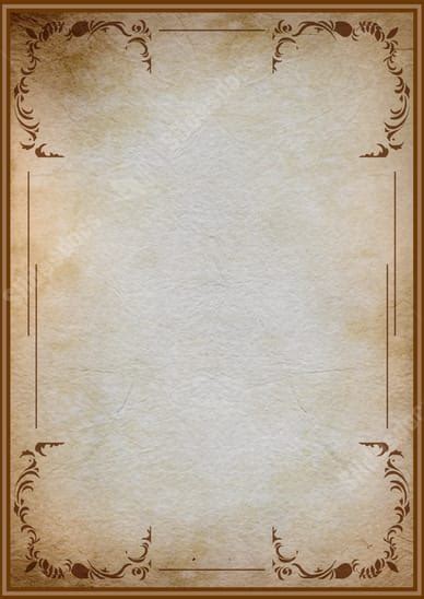 Golden Border Pattern On Vintage Kraft Paper With Shading Page Border