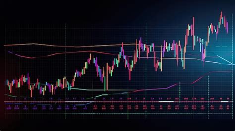 Premium AI Image | Stock market candle graph analysis on the screen