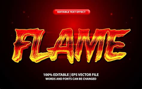 Premium Vector Flame Editable Text Effect Style