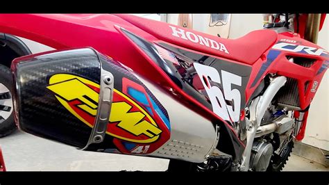 Full Fmf Exhaust System First Start And Sound Test On 2023 Honda Crf250r Its Hot Youtube