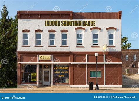 Old Storefronts In Small Town Editorial Stock Photo Image Of