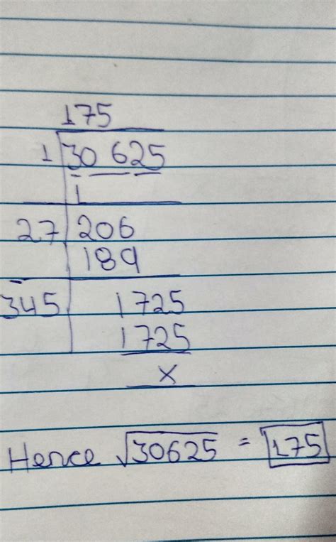 Square Root By Division Method Brainly In