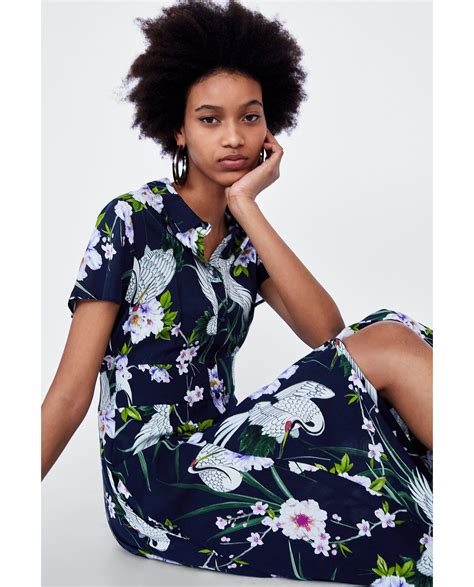 Image 2 Of Long Floral Print Dress From Zara Floral Print Dress Long Floral Prints Dresses