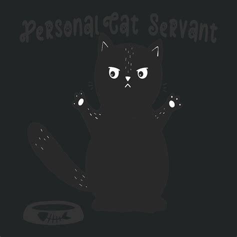 Funny Personal Cat Servant Funny Black Cat Lover M Duffel Bag By