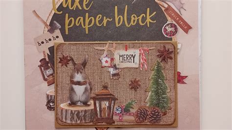 TUTO CARTE NOËL LUXE PAPERBLOCK ACTION cardmaking scrapbooking