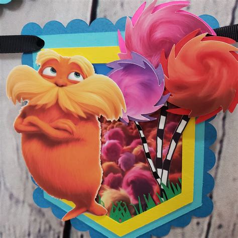 Lorax Inspired Happy Birthday Banner And Decorations Name Etsy Australia