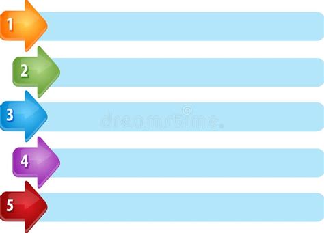 Arrow List Five Blank Business Diagram Illustration Stock Illustration